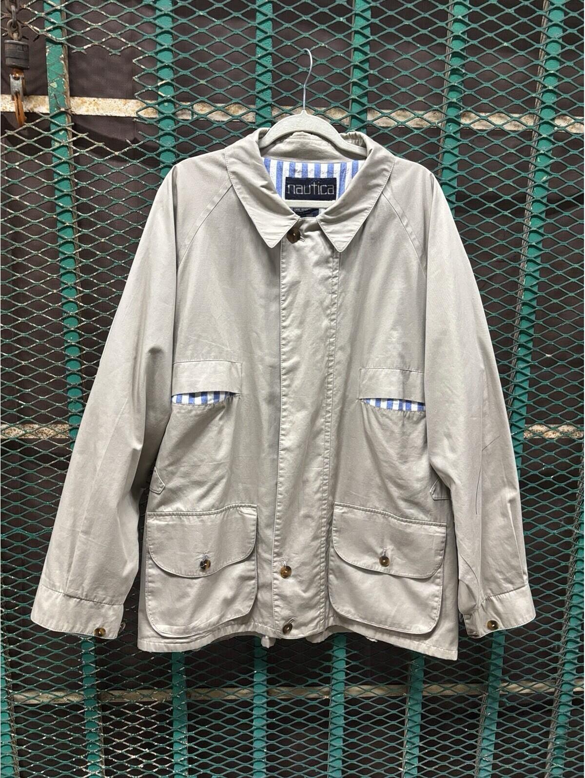 Rare Archival Vintage Nautica Early 90s Sailing Field Jacket 100% Cotton Size Xl